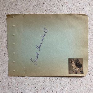 Sarah Churchill Signed Removed Autograph Page Films Royal Wedding All Over Town